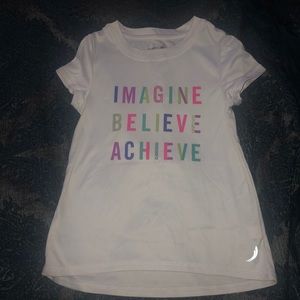 Girls ‘Imagine Believe Achieve’ active t shirt